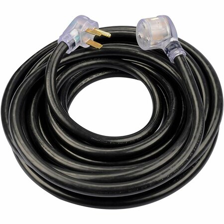 DIRECT WIRE Welder Extension Cord, 8/3 AWG, 25 ft, 250V, Black EC0002